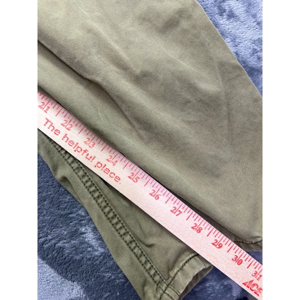 Levis Mens Olive Green Cotton Multi Pocket Gusset Cargo Pants 38x30 Utility‎